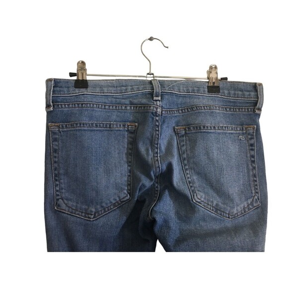 Rag & Bone Jeans Women's Size 26 Blue June Cotton Blend Distressed Raw Hem - Picture 5 of 9